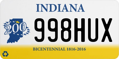 IN license plate 998HUX