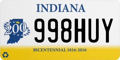 IN license plate 998HUY