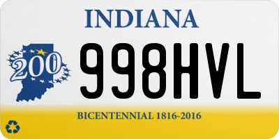 IN license plate 998HVL