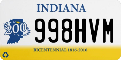 IN license plate 998HVM