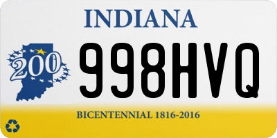 IN license plate 998HVQ