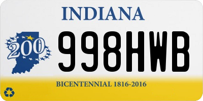 IN license plate 998HWB