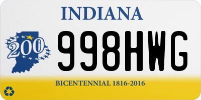 IN license plate 998HWG