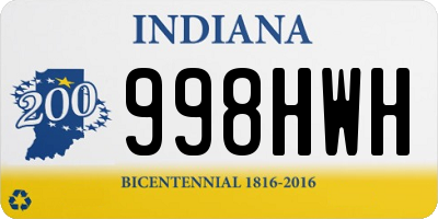 IN license plate 998HWH