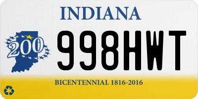 IN license plate 998HWT