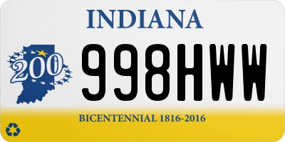 IN license plate 998HWW