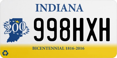 IN license plate 998HXH