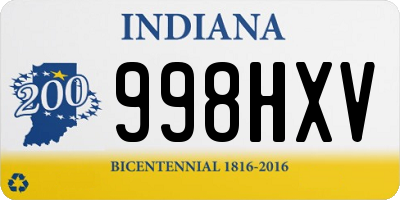 IN license plate 998HXV