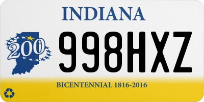 IN license plate 998HXZ