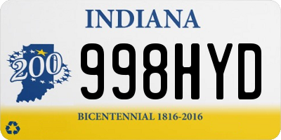 IN license plate 998HYD