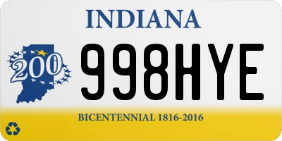 IN license plate 998HYE