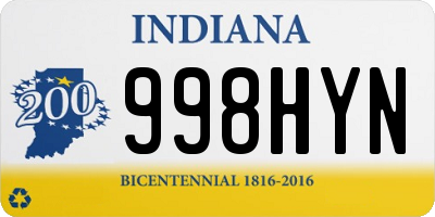 IN license plate 998HYN