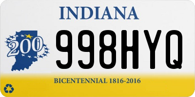 IN license plate 998HYQ