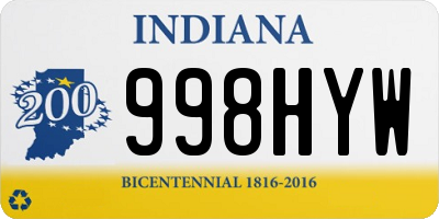 IN license plate 998HYW