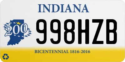 IN license plate 998HZB