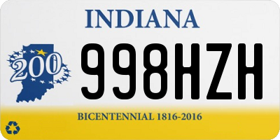 IN license plate 998HZH