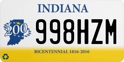 IN license plate 998HZM