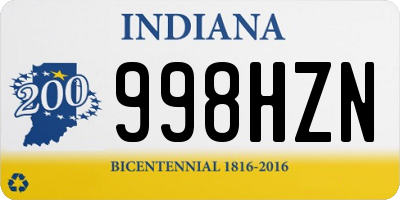 IN license plate 998HZN