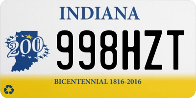 IN license plate 998HZT