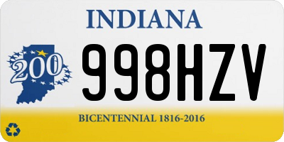 IN license plate 998HZV