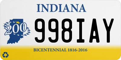 IN license plate 998IAY