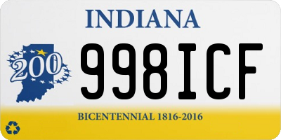 IN license plate 998ICF