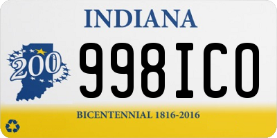 IN license plate 998ICO