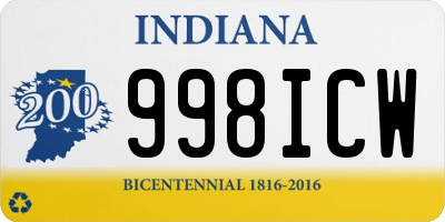 IN license plate 998ICW