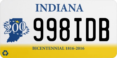 IN license plate 998IDB