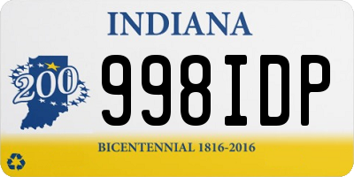 IN license plate 998IDP