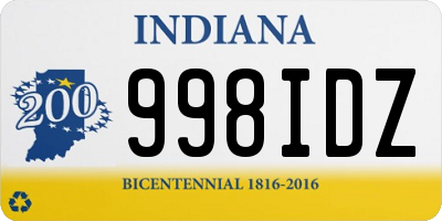 IN license plate 998IDZ