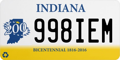 IN license plate 998IEM