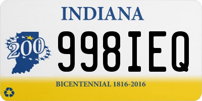 IN license plate 998IEQ