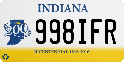 IN license plate 998IFR