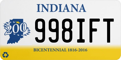 IN license plate 998IFT