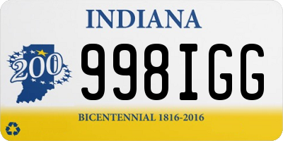 IN license plate 998IGG