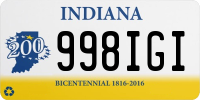 IN license plate 998IGI