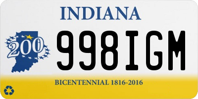 IN license plate 998IGM