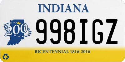 IN license plate 998IGZ