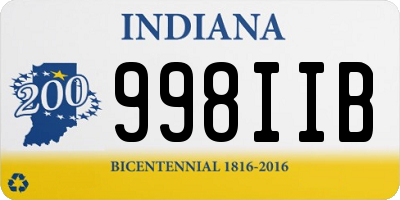 IN license plate 998IIB