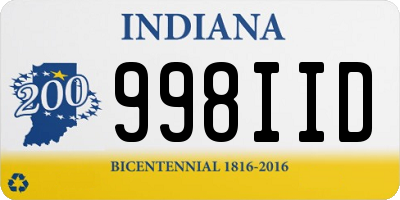 IN license plate 998IID