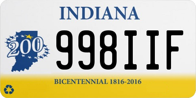 IN license plate 998IIF