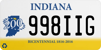 IN license plate 998IIG