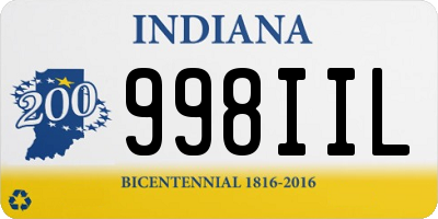IN license plate 998IIL