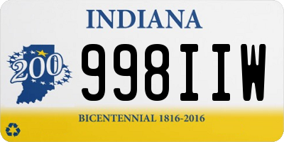 IN license plate 998IIW