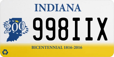 IN license plate 998IIX