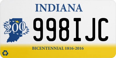 IN license plate 998IJC