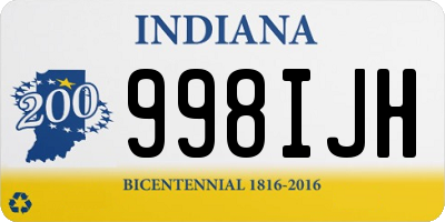 IN license plate 998IJH