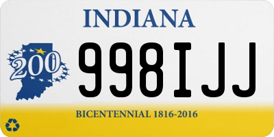 IN license plate 998IJJ