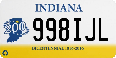 IN license plate 998IJL